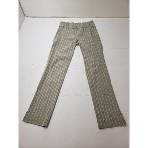 Donna Degnan Womens Pants Tapered Leg Stretch Waist Unlined Striped Grey Size 2